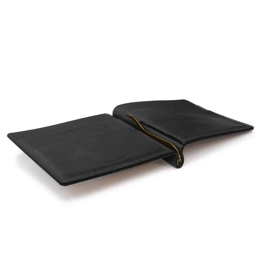 Leder Portemonnaie, Leather Wallet CLYP Black