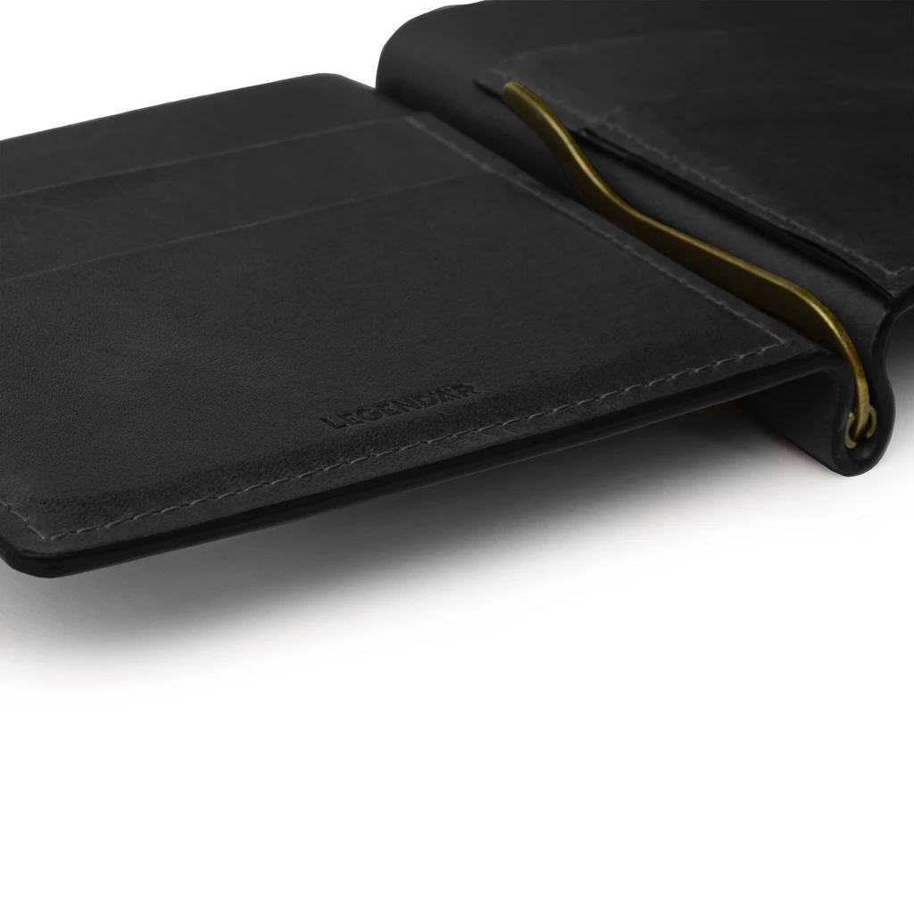 Leder Portemonnaie, Leather Wallet CLYP Black