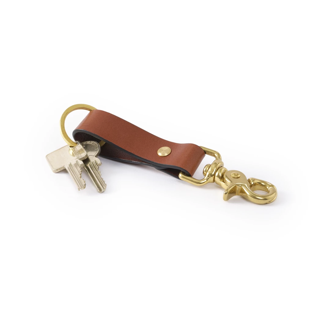 Leder Schlüsselanhänger, Key Chain SPRYNG Mokka