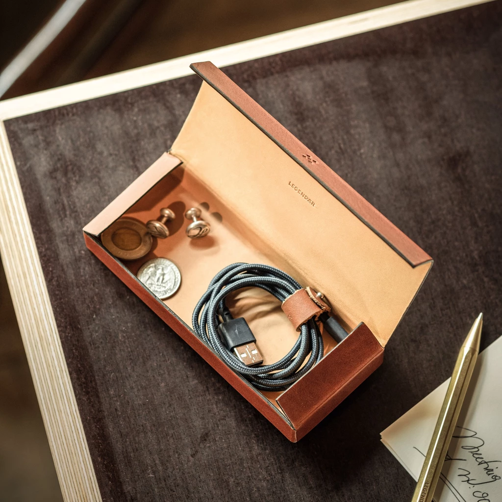 Leder Etui, Leather Case ETWEE Long Chestnut