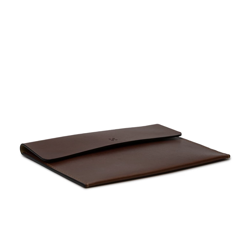 Leder Clutch, Mini Briefcase TRYP Mokka
