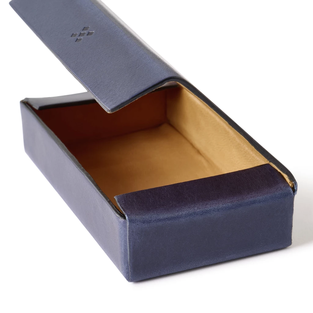 Leder Etui, Leather Case ETWEE Short Navy