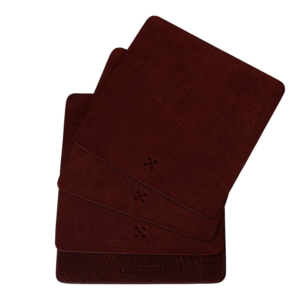 Leder Untersetzer, Leather Coaster DRYNK