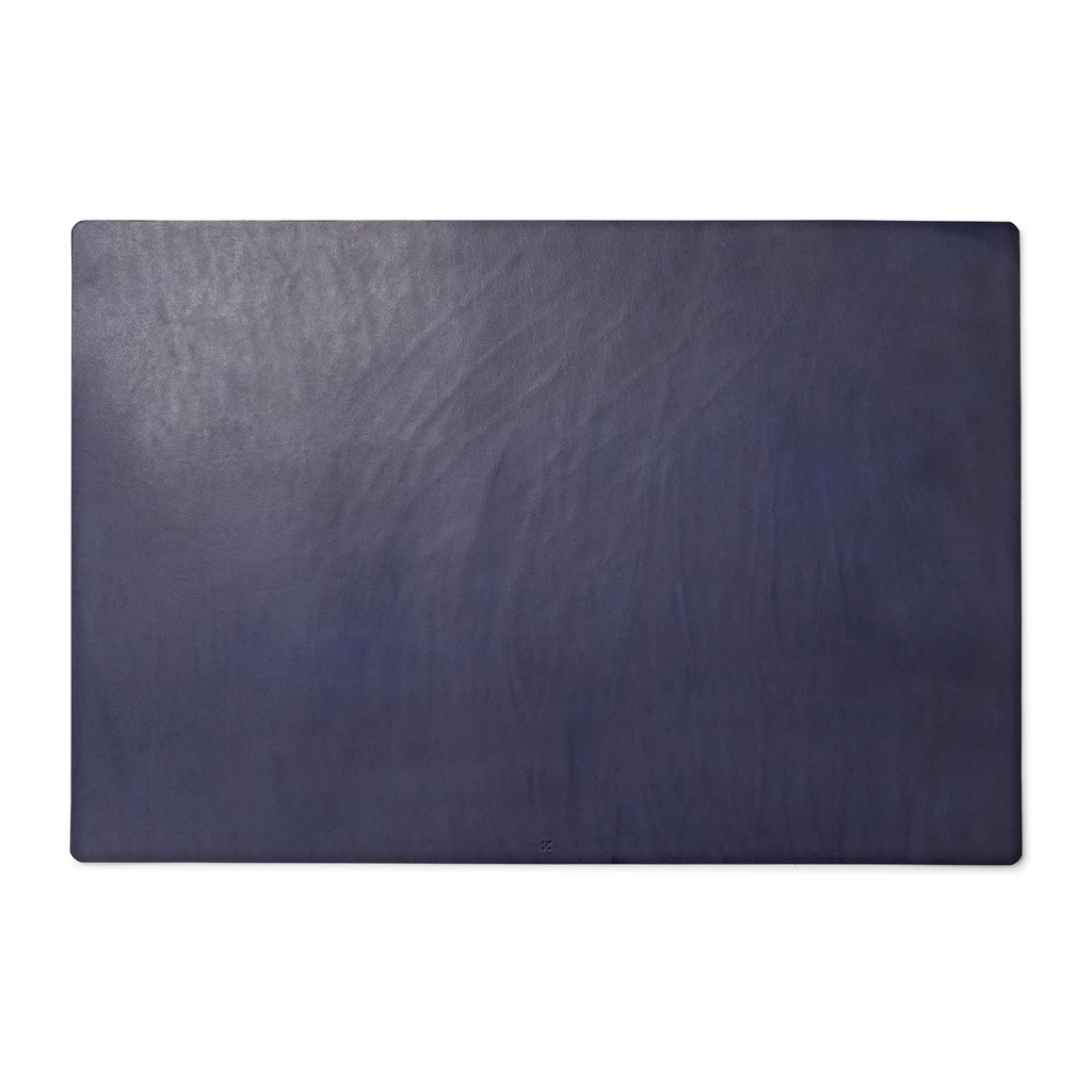 Leder Schreibtischunterlage, Desk Mat WRYTE Navy