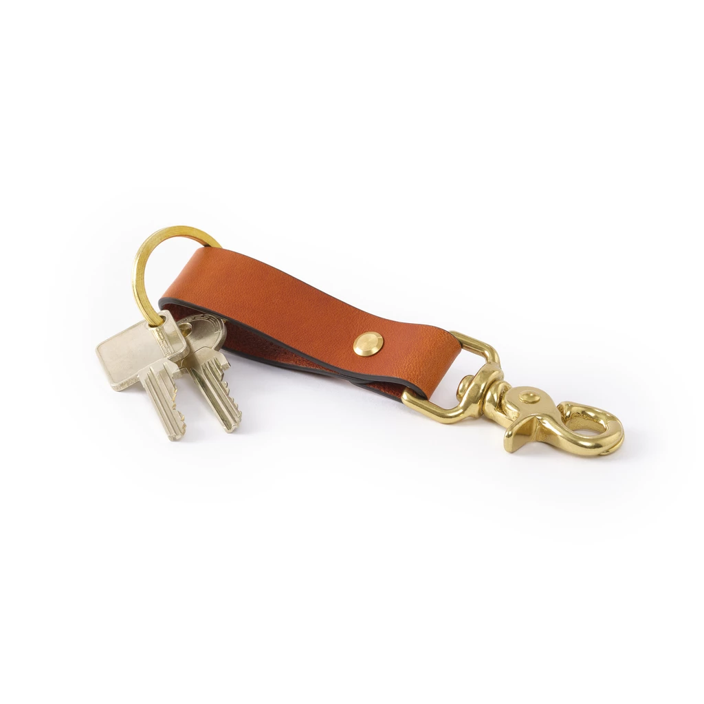 Leder Schlüsselanhänger, Key Chain SPRYNG Chestnut