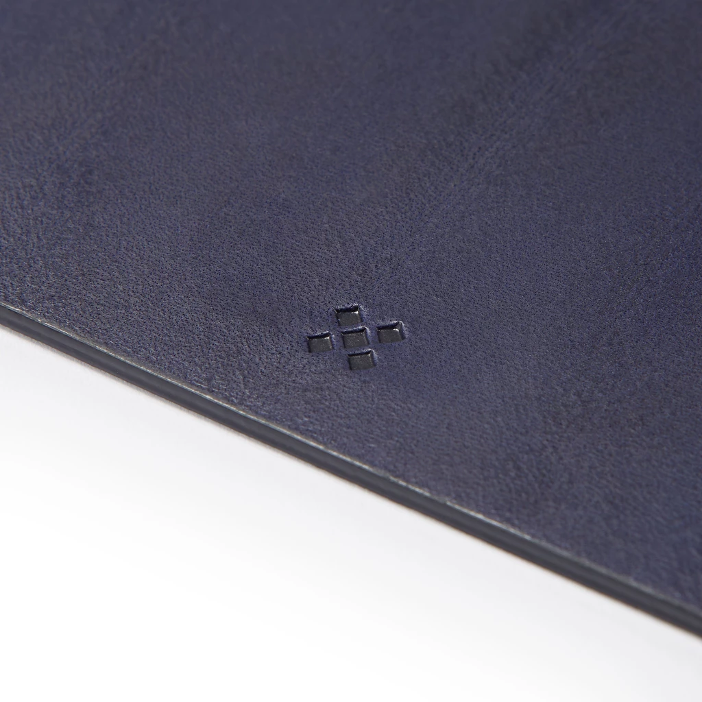 Leder Schreibtischunterlage, Desk Mat WRYTE Navy